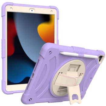 Чохол ARM Cover Apple iPad 9 (10.2" екран) протиударний з ременем і підставкою 360° Purple