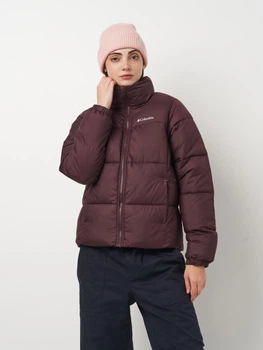 Куртка зимова коротка жіноча Columbia Omni-Shield Puffect II Puffer Jacket 2090291CLB-607 M Темно-бордова (0990054804047_0195981467222)