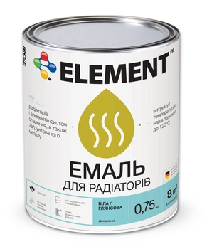 Эмаль ELEMENT для радиаторов база А белая 0,75 л