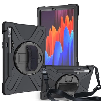 Чохол Rugged 3 Layers броньований протиударний з захистом для Samsung Galaxy Tab S9 Plus / S9+ / S10+ 12.4 Чорний