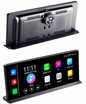 Відеореєстратор автомобільний 10.26" сенсор Full HD ADAS WiFi Carplay Bluetooth FM-transmit Airplay Hands Free 2 камери с1026