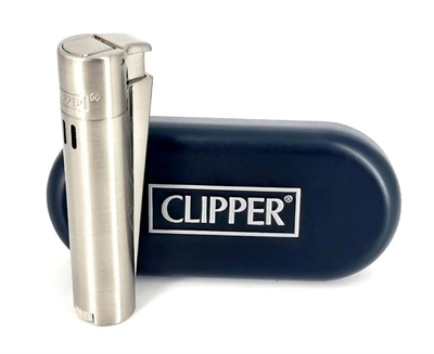 Зажигалка Clipper Metal Jet Silver Mattт (турбо)
