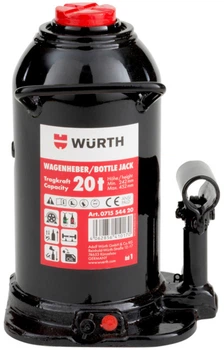 Домкрат гидравлический бутылочного типа Wurth BLACK-20T (071554420)