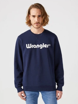 Світшот чоловічий Wrangler 112350539 L Темно-синій (5401019845869)