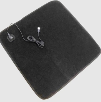Коврик с подогревом с регулировкой температуры нагрева от USB электрическая грелка для стула кровати для обогрева ног 45х45 см