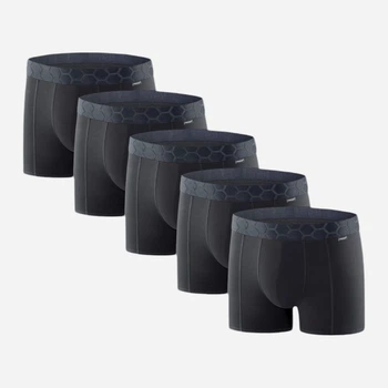 Набор трусов-боксеров мужских хлопковых Uniconf Boxer UBB116PEC L 5 шт Черный (5942542252071)