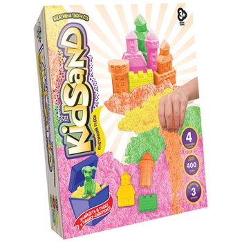 Кінетичний пісок Danko Toys KS-04-02U з формами, 4 кольори, 400 гр. (KS-04-02U-RT)