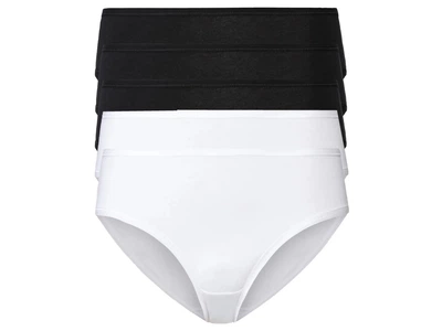 Трусики-слип набор 5 шт. хлопковые для женщины Esmara LYCRA® 409614 XXL черный, белый