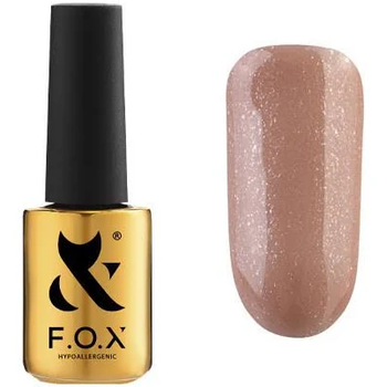Гель-лак F.O.X gel-polish gold Diamond 001 телесный нюд с серебристыми шиммерами 7 мл