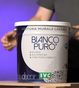 Краска интерьерная акриловая IVC Bianco Puro RAL 9010 1л