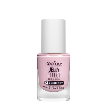 Лак для нігтів topface Jelly Effect Nail Polish швидковисихаючий № 15 Натуральний зі срібним шимером (PT110)