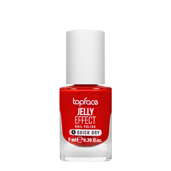 Лак для нігтів topface Jelly Effect Nail Polish швидковисихаючий № 62 Помаранчево-червоний (PT110)