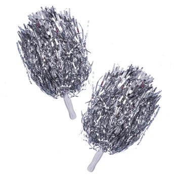 Помпоны для черлидинга и танцев SP-Sport Pom-Poms 4875 комплектация 2шт Silver