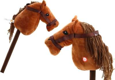 Konik na patyku Leantoys Hobby Horse Long-Haired z muzyką (5905991009092)