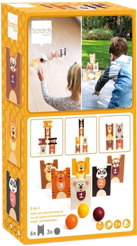 Zestaw do zabawy Scratch Stacking And Bowling Game Animals (5414561825531)