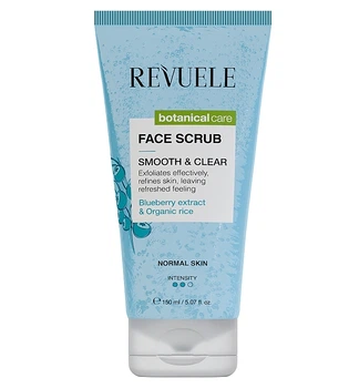 Скраб для нормальной кожи лица "Гладкая и чистая" - Revuele Botanical Face Scrub Smooth & Clear 150g (1388952-21267795)
