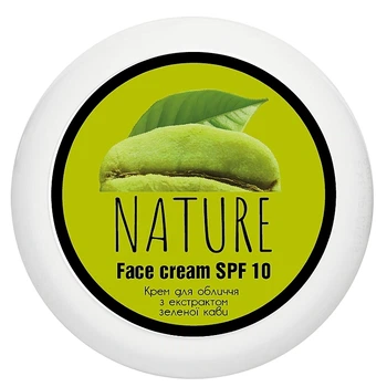 Крем для лица с экстрактом зеленого кофе - Bioton Cosmetics Nature Face Cream SPF 10 100ml (1395332-23080735)