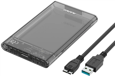 Внешний карман Maiwo для 2.5" SATA HDD/SSD - USB 3.0 Type-A Transparent Black (K2510B)