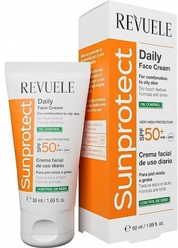 Сонцезахисний крем для обличчя "Контроль жирності" - Revuele Sunprotect Oil Control Daily Face Cream For Combination Oil Skin SPF 50+ 50ml (1207562-133773)
