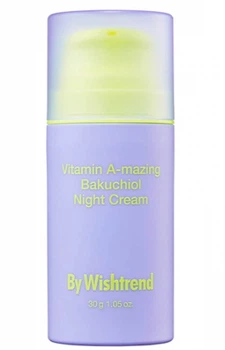 Нічний крем для обличчя з ретинолом та бакучиолом - By Wishtrend Vitamin A-mazing