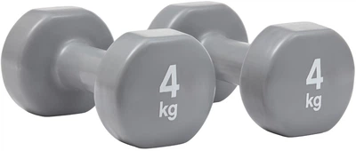 Гантелі Reebok 4 кг вініл 2 шт Сірі (RAWT-18004)