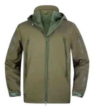 Флисовая куртка с подкладкой Solve KT6001001 Shark Skin Softshell Assault Олива размер 3XL