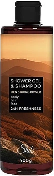 Гель-шампунь для душа и волос - Shik Men Strong Power Shower Gel&Shampoo 400ml (1373390-18162955)