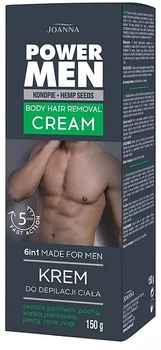 Крем для депіляції, для чоловіків - Joanna Power Men Body Hair Removal Cream 150g (1145329-1528301-2)