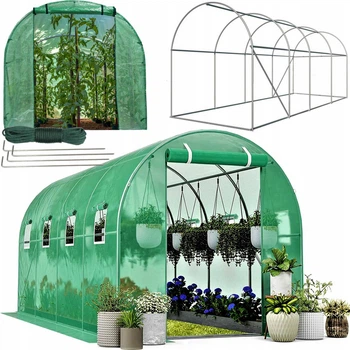 Парник теплица Garden Line 10 м² 400x250 см с оцинкованным каркасом и защитной пленкой зеленая