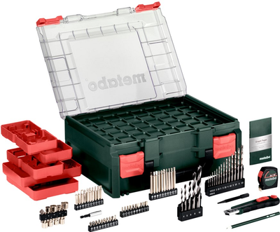 Аккумуляторная бесщеточная дрель-шуруповерт Metabo BS 18 L BL Set 18V 2x2Ah Li-Power, Зарядное устройство SC 30, Пластиковый кофр, с передвижной мастерской с 74 компонентами (613155710)