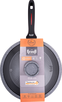 Сковорода Krauff Smart Fry алюминиевая с антипригарным покрытием со стеклянной крышкой 28 см (25-45-180)