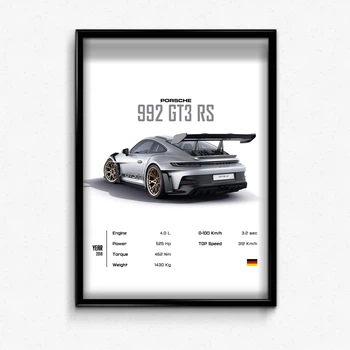Постер в рамке porsche 992 gt3 rs А2