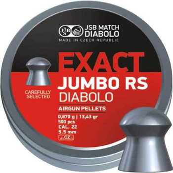 Свинцовые пули JSB Diabolo Exact Jumbo RS 0.87 г 500 шт