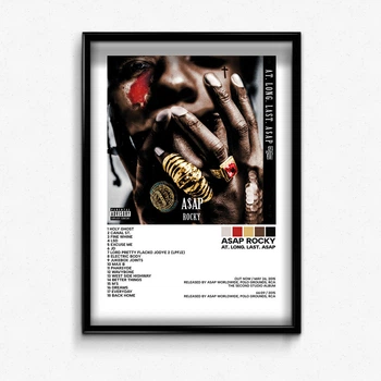 Постер в рамке с альбомом Asap Rocky At. Long. Last. ASAP А4