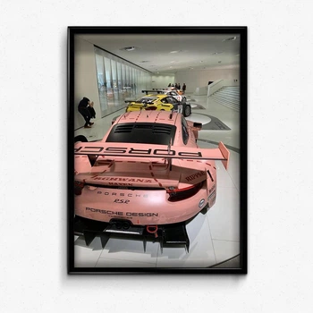 Постер в рамке Porsche 911 pink А4