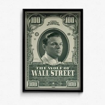 Постер в рамке the wolf of wall street А4