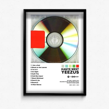 Постер в рамке с альбомом kanye west yeezus А4