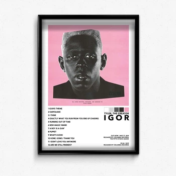 Постер в рамке с альбомом Tyler, The Creator Igor А4