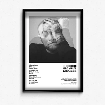 Постер в рамці з альбомом Mac Miller Circles А4