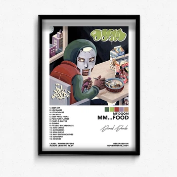 Постер в рамке с альбомом MF DOOM - MM.. FOOD А2