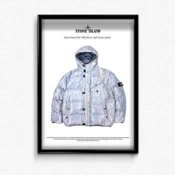 Постер в рамці stone island white А4