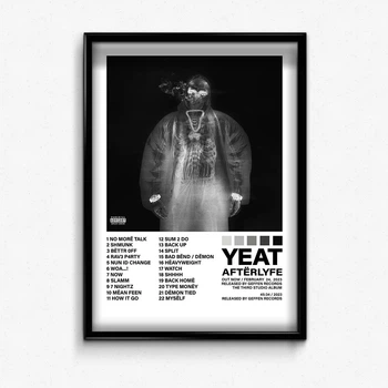 Постер в рамці з альбомом Yeat - Afterlyfe А4