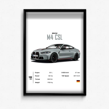 Постер в рамці bmw m4 csl А2