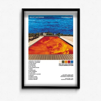 Постер в рамці з альбомом Red Hot Chili Peppers Californication А4