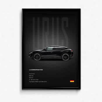 Постер в рамці black lamborghini urus А2