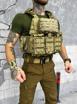 Плитоноска Cordura с системой MOLLE и регулируемыми лямками Пиксель