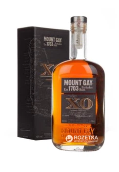 Ром Mount Gay Extra old от 8 лет выдержки 0.7 л 43% в подарочной упаковке (9501007803508)