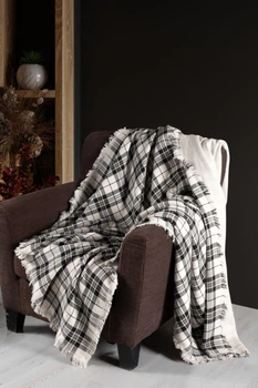 Плед бавовняний Plaid Black 220х240 см