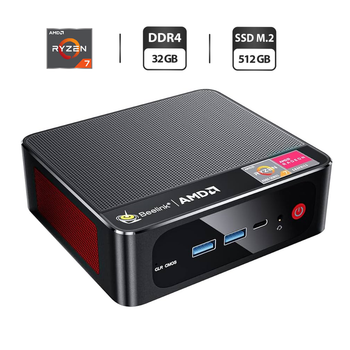 Неттоп Beelink SER4 USFF / AMD Ryzen 7 4800u (8 (16) ядер по 1.8 - 4.2 GHz) / 32 GB DDR4 / 512 GB SSD / AMD RX Vega 7 / USB 3.1 / Wi-Fi / Bluetooth б/у