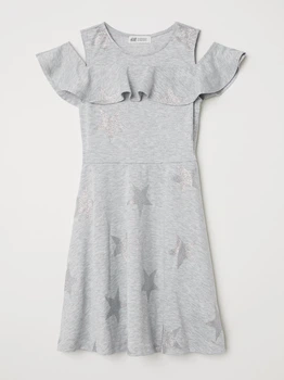 Платье с блестящими звездами H&M 0647400 170 cm (59471170cm) Серый